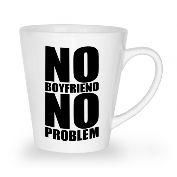 Blogerski kubek latte No boyfriend no problem